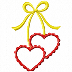 Hearts Embroidery Design 6